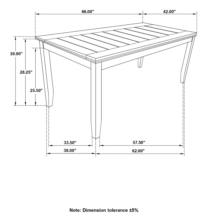 Dalila Cappuccino Rectangular Dining Room Set