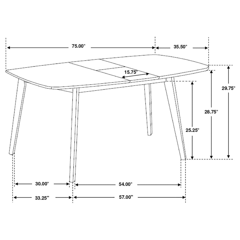 Redbridge Natural Walnut Rectangular Dining Room Set