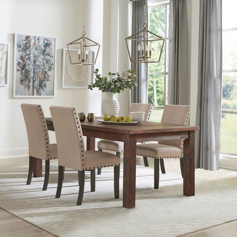 Coleman Rustic Golden Brown Rectangular Dining Room Set