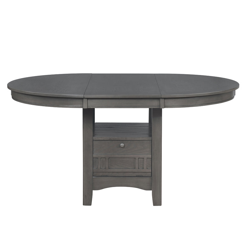 Lavon Medium Grey Storage Oval Dining Room Set