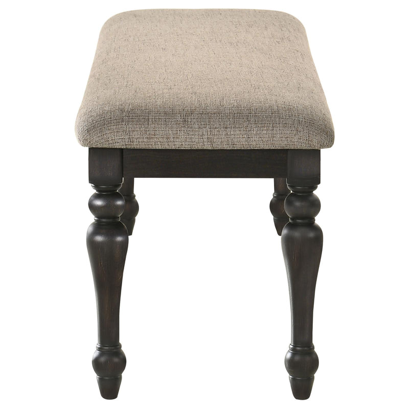 Bridget Upholstered Dining Bench Stone Brown And Charcoal Sandthrough 108223