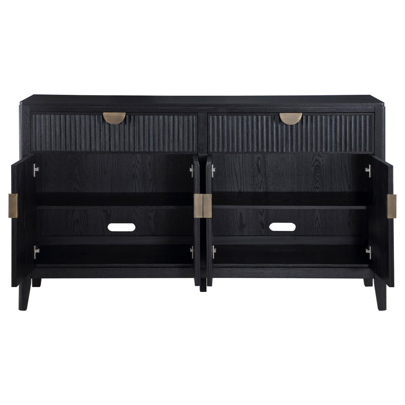 Brookmead 2-Drawer Sideboard Buffet With Storage Cabinet Black 108235