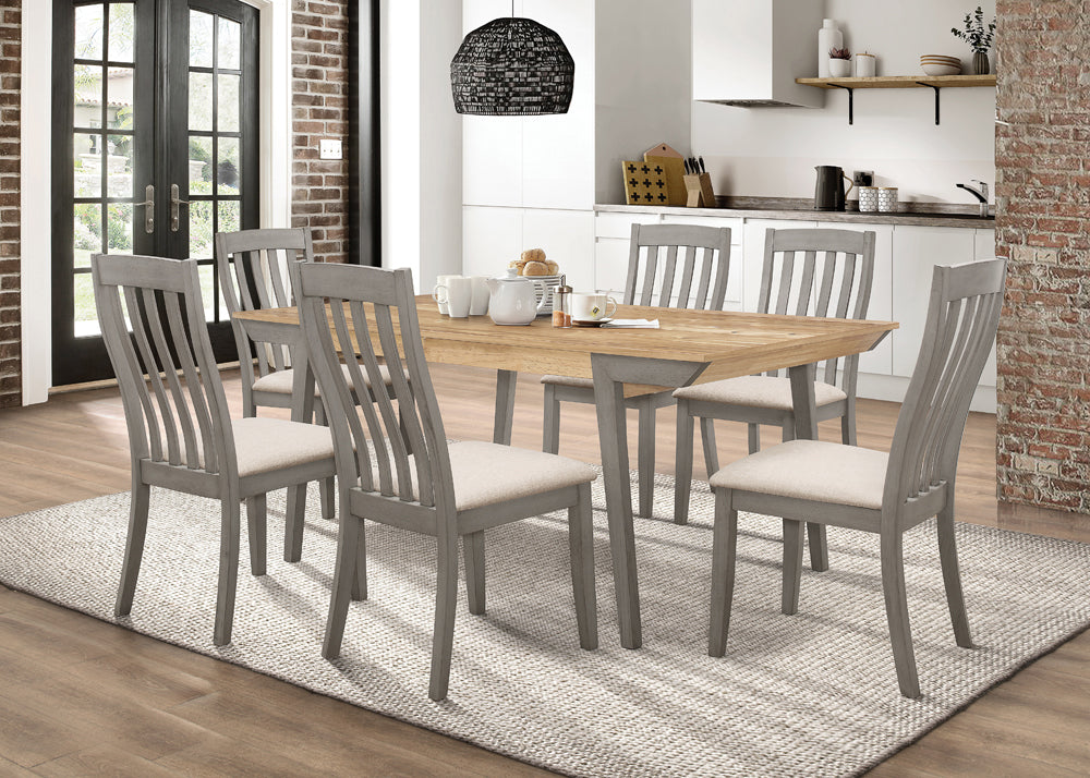 Nogales Acacia And Coastal Grey Rectangular Dining Room Set