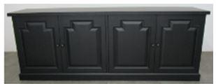 Florence Florence 4-Door Dining Sideboard Buffet Cabinet Antique Black 115535