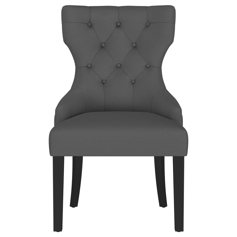 Baney Fabric Upholstered Dining Side Chair Grey And Black