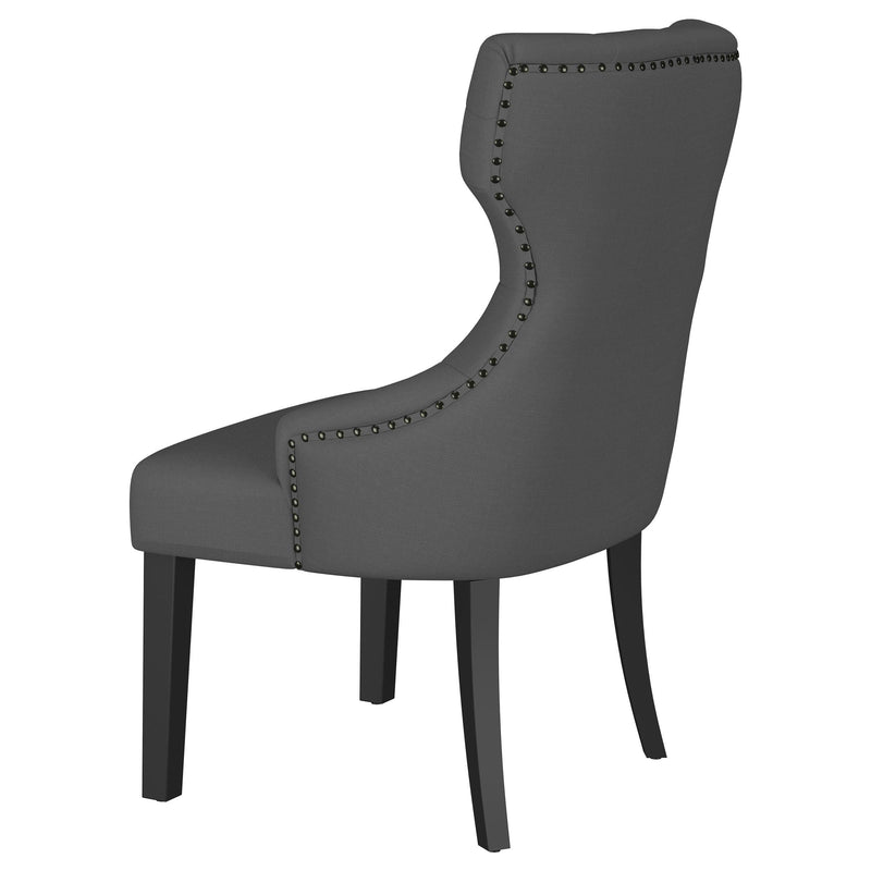 Baney Fabric Upholstered Dining Side Chair Grey And Black