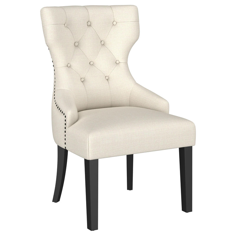 Baney Fabric Upholstered Dining Side Chair Beige And Black