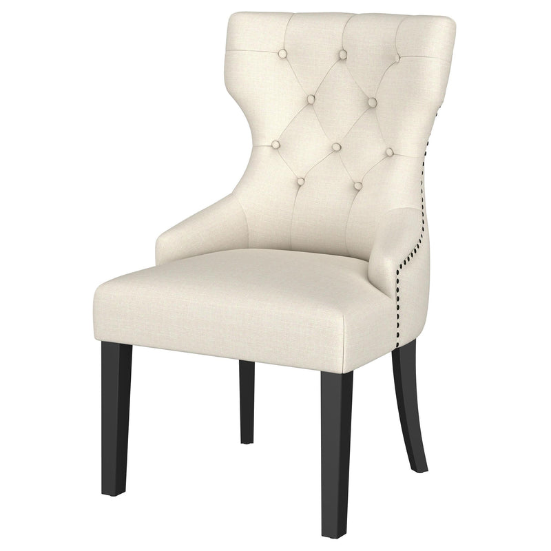 Baney Fabric Upholstered Dining Side Chair Beige And Black