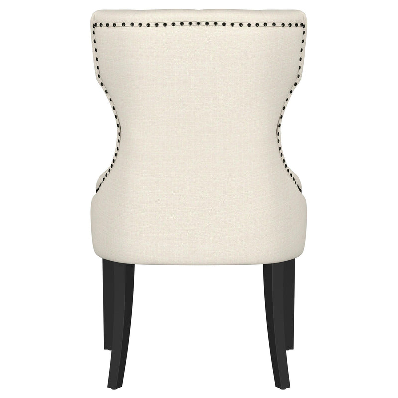 Baney Fabric Upholstered Dining Side Chair Beige And Black