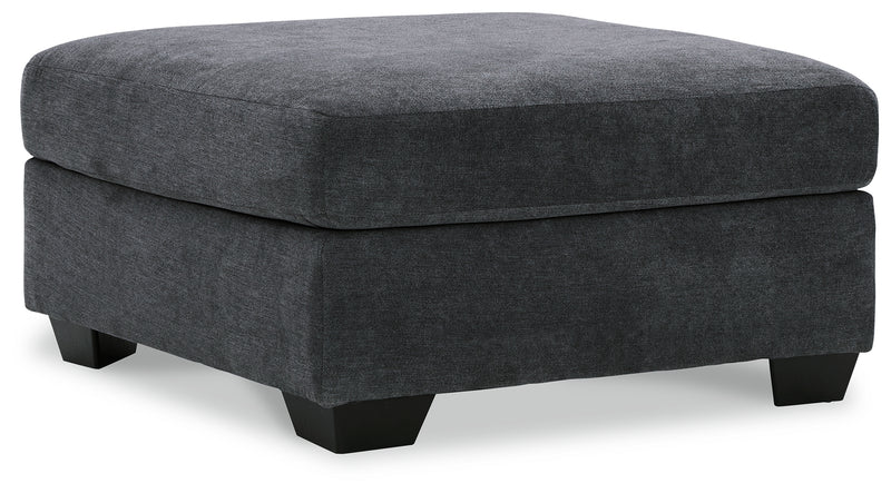 Ambrielle Gunmetal 2-Piece Sectional With Ottoman