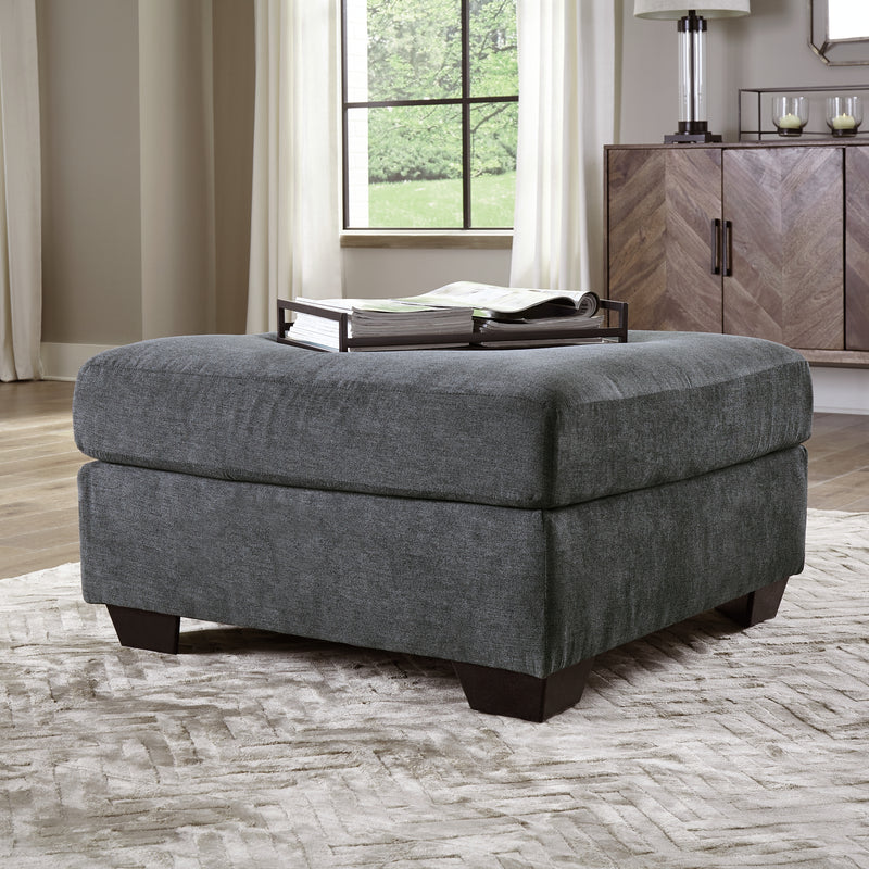 Ambrielle Gunmetal 2-Piece Sectional With Ottoman