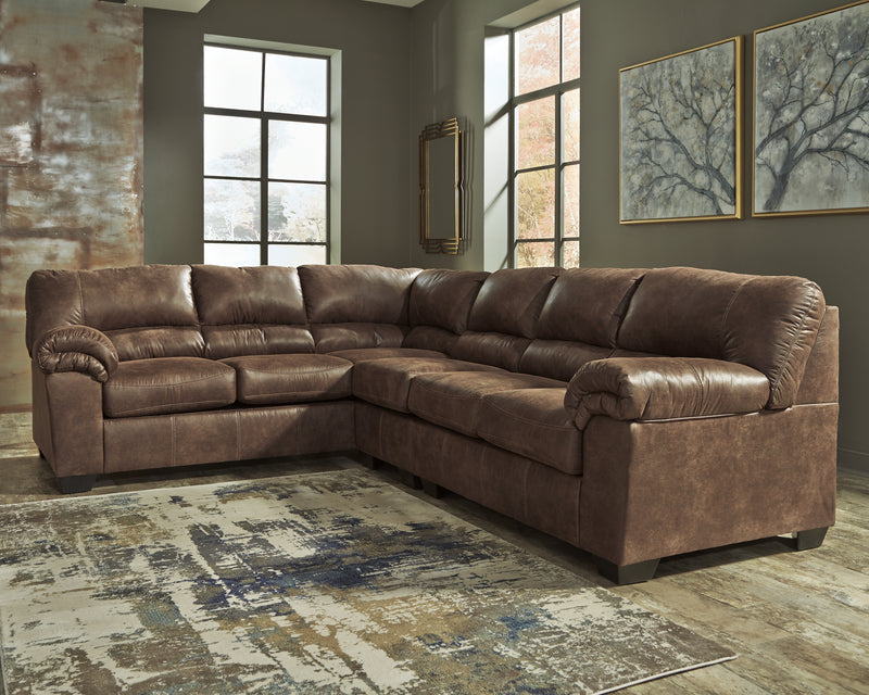 Bladen Coffee Faux Leather 3-Piece Sectional 12020S3