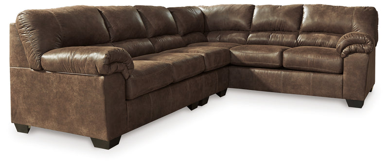 Bladen Coffee Faux Leather 3-Piece Sectional 12020S3