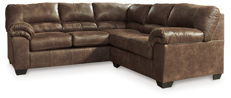 Bladen Coffee Faux Leather 2-Piece Sectional