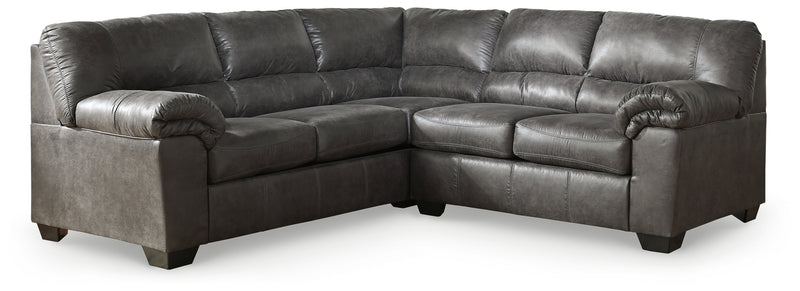 Bladen Slate Faux Leather 2-Piece Sectional