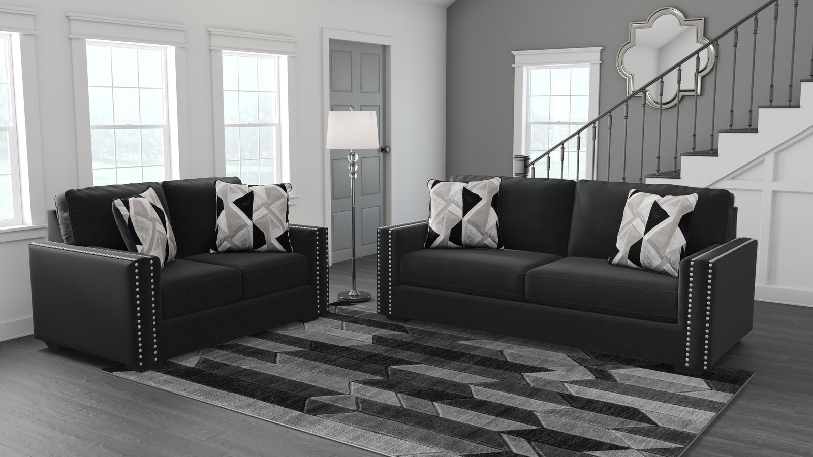 Gleston Onyx Sofa And Loveseat