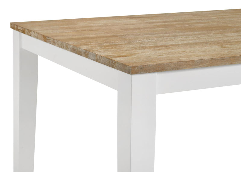 Hollis Rectangular Solid Wood Dining Table Brown And White 122241