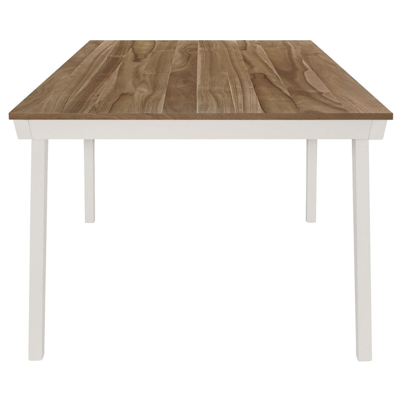 Nogales Collection Nogales Rectangular Wood Dining Table Natural Acacia And Off White 122301