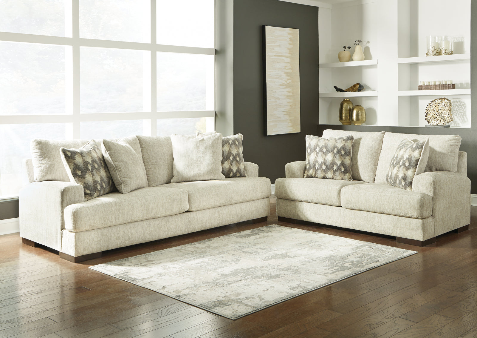 Caretti Parchment Sofa And Loveseat