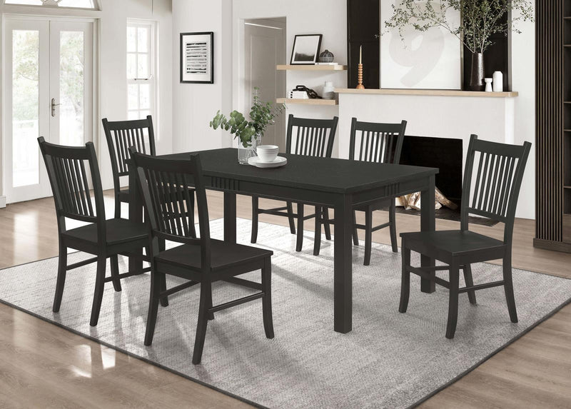 Marbrisa Collection Marbrisa Rectangular Dining Table Matte Black 123071