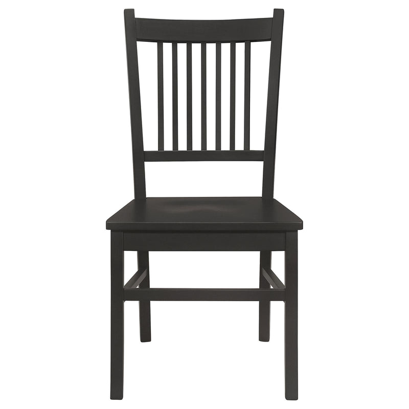 Marbrisa Slat Back Dining Side Chair Matte Black (Set of 2)