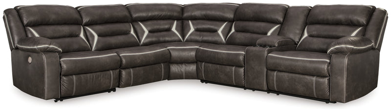 Kincord Midnight 4-Piece Sectional With Recliner