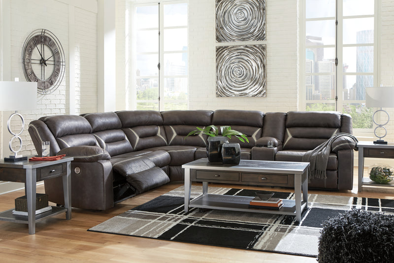 Kincord Midnight 4-Piece Sectional With Recliner