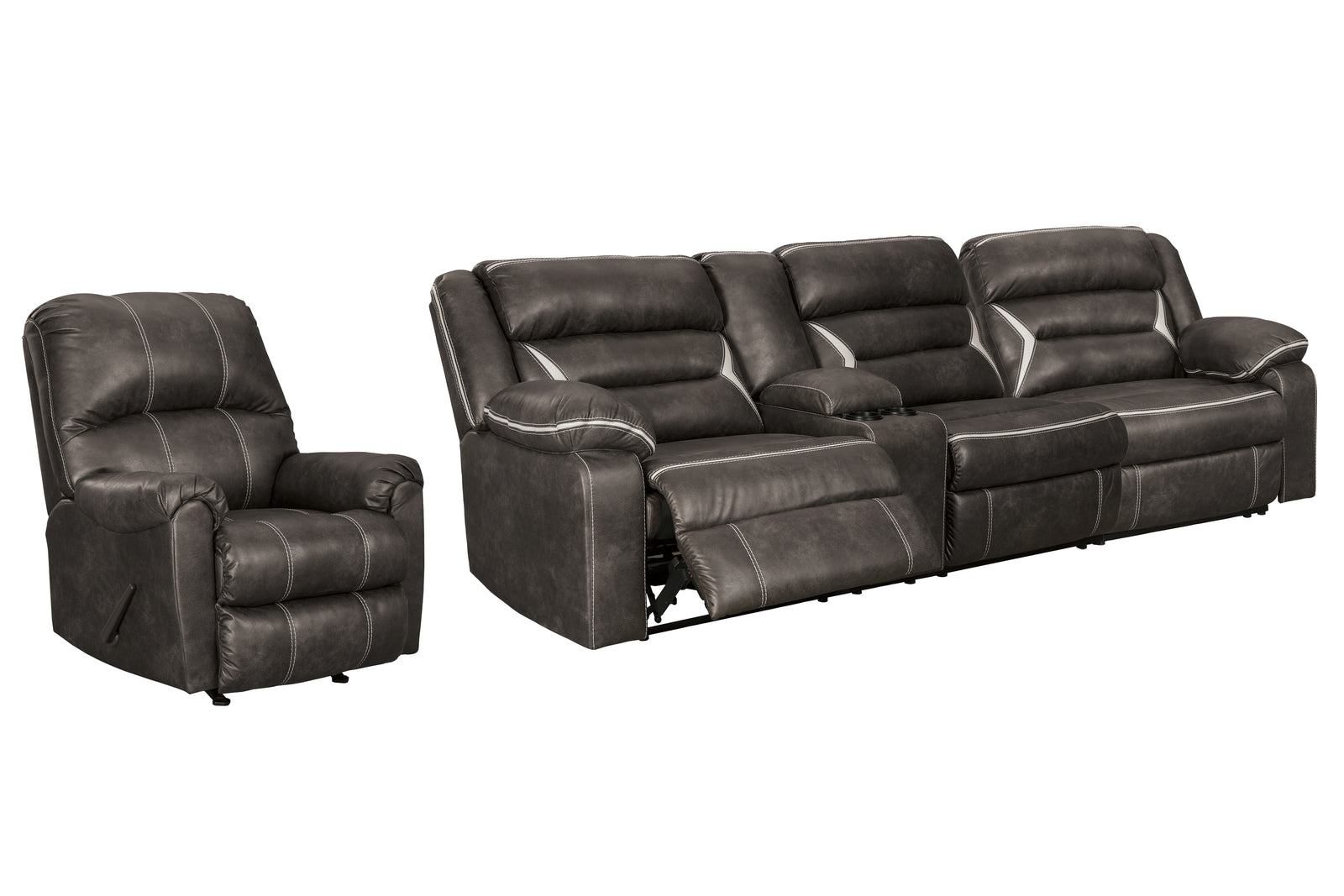 Kincord Midnight 2-Piece Sectional With Recliner