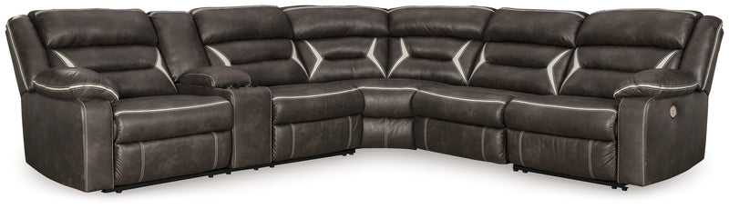 Kincord Midnight 4-Piece Sectional With Recliner