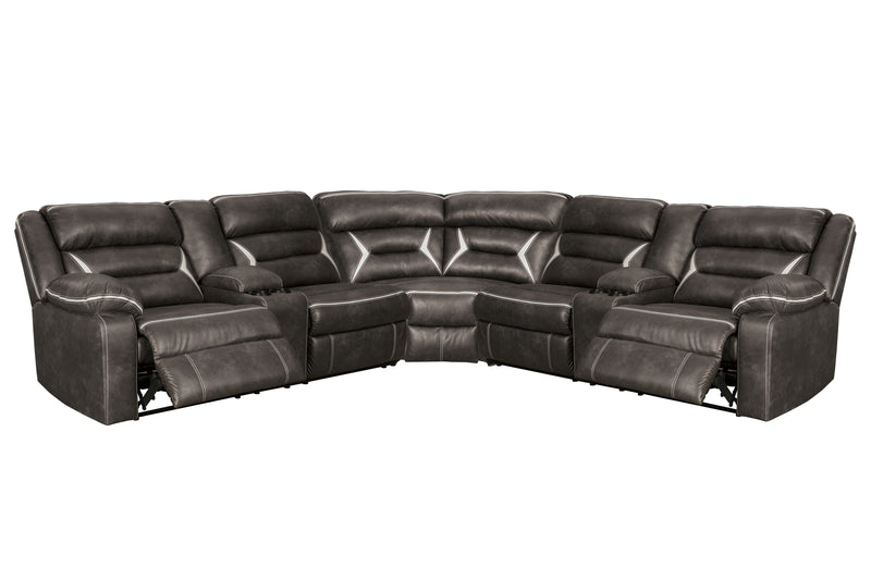 Kincord Midnight 3-Piece Sectional With Recliner