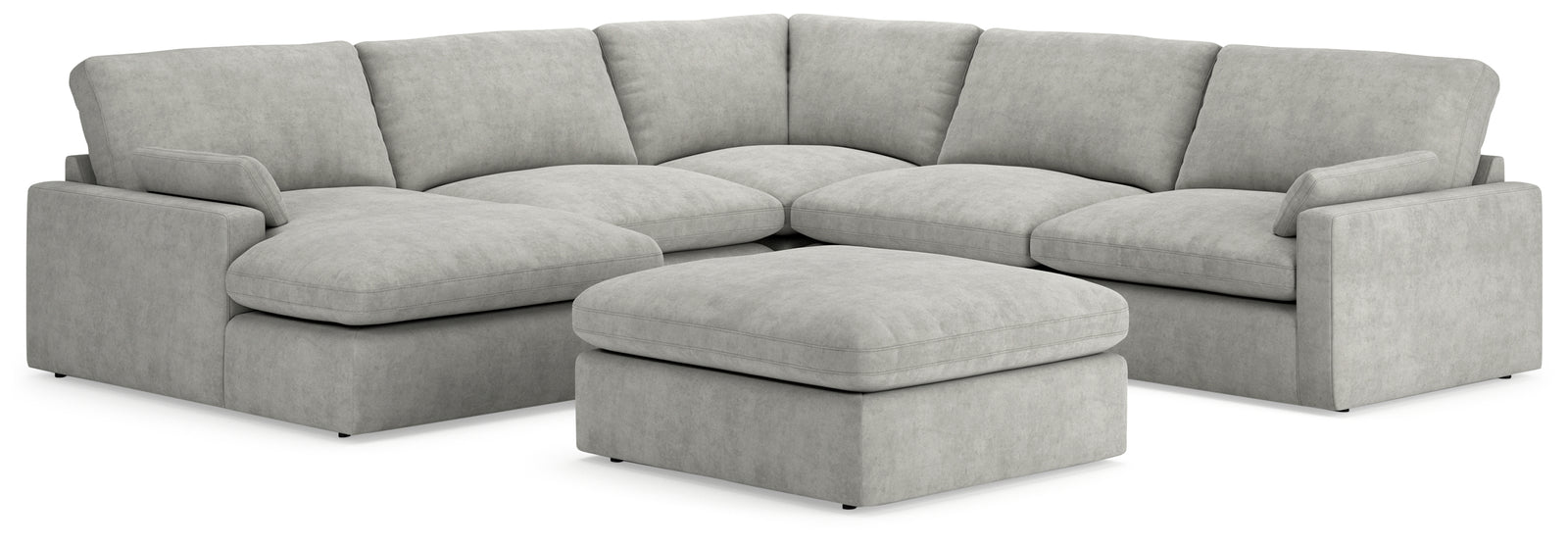 Sophie Gray 5-Piece Sectional With Ottoman PKG013027 - 15705S6 | 1570508