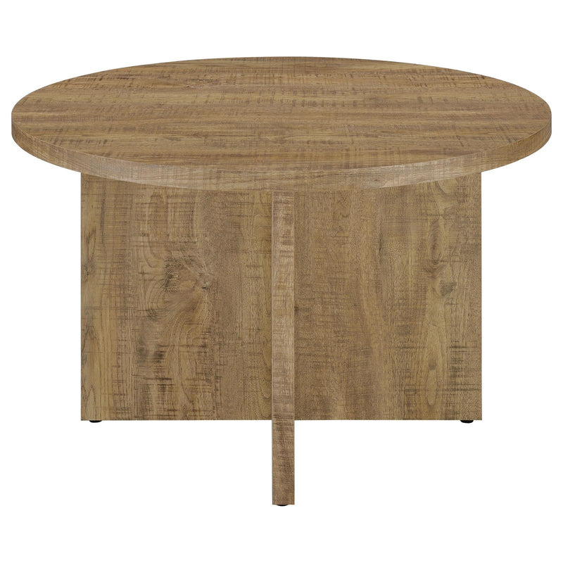 Jamestown Round Engineered Wood Dining Table With Decorative Laminate Mango Brown 183021