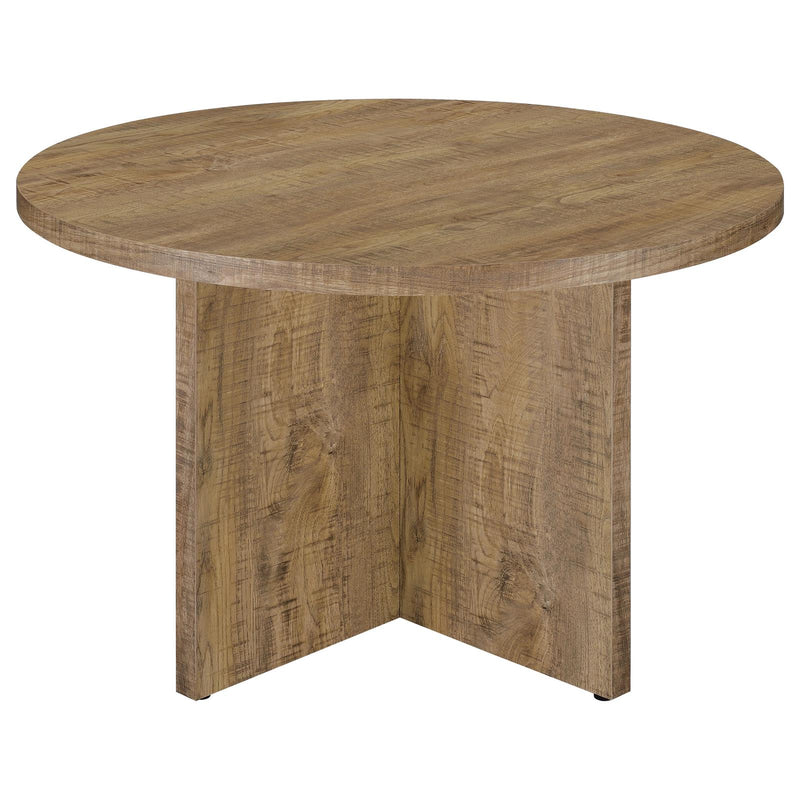 Jamestown Round Engineered Wood Dining Table With Decorative Laminate Mango Brown 183021