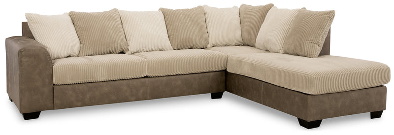 Keskin Sand 2-Piece Sectional With Chaise 18403S2