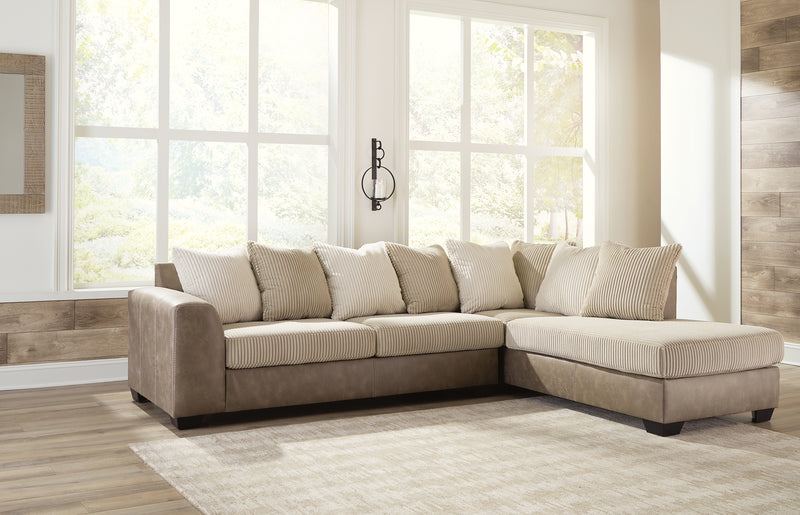 Keskin Sand 2-Piece Sectional With Chaise 18403S2