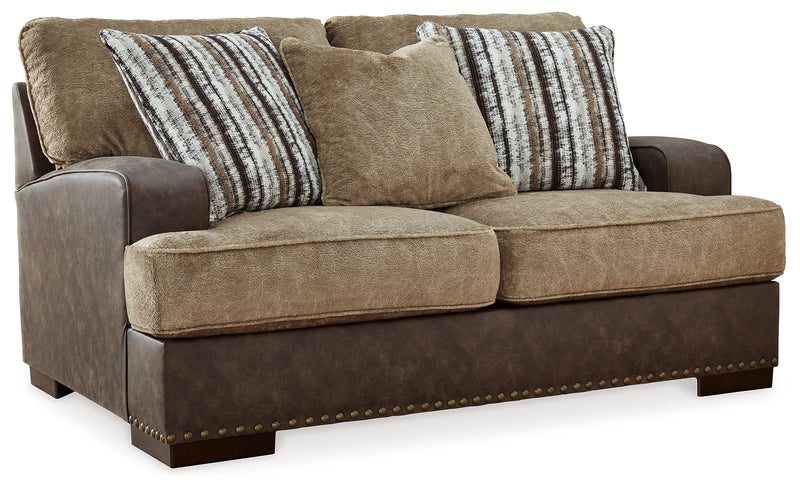 Alesbury Chocolate Sofa And Loveseat