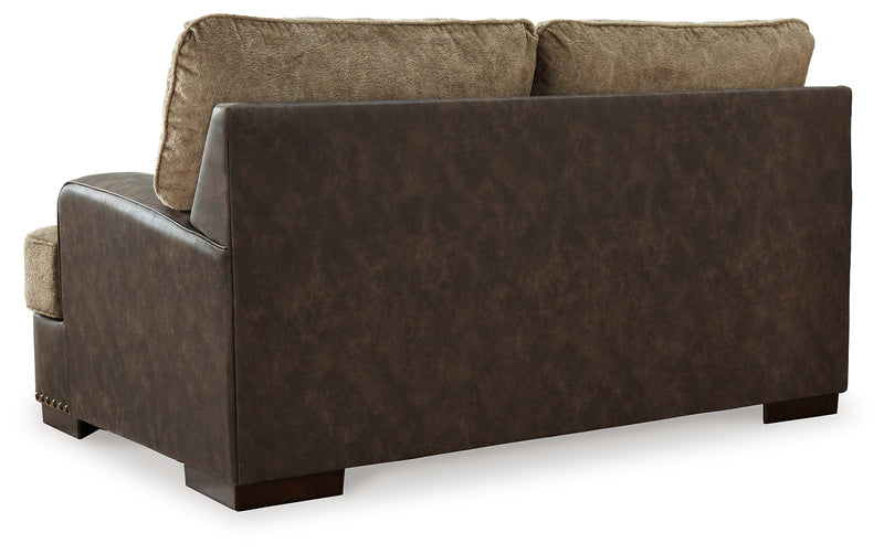 Alesbury Chocolate Sofa And Loveseat