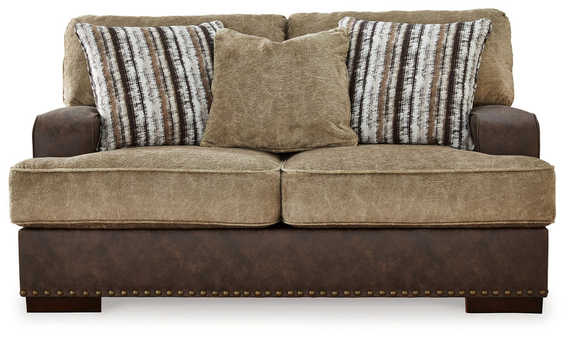 Alesbury Chocolate Sofa And Loveseat