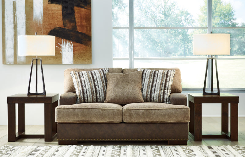 Alesbury Chocolate Sofa And Loveseat