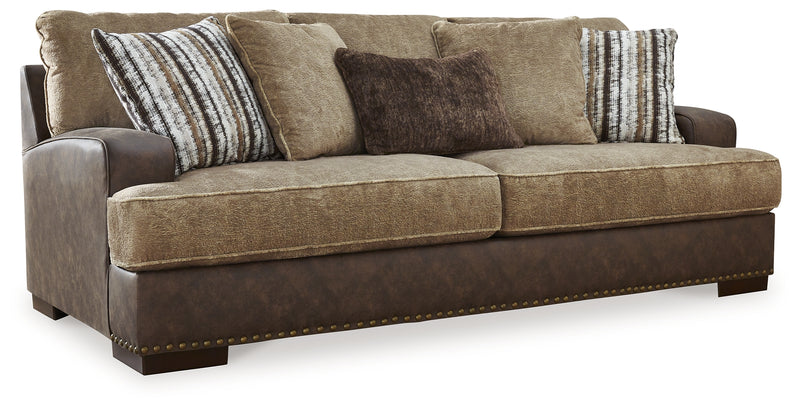 Alesbury Chocolate Sofa And Loveseat