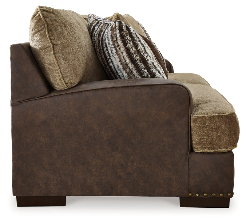 Alesbury Chocolate Sofa And Loveseat