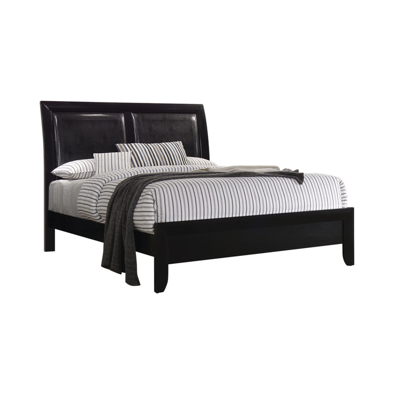 Briana Black Upholstered Panel Bedroom Set