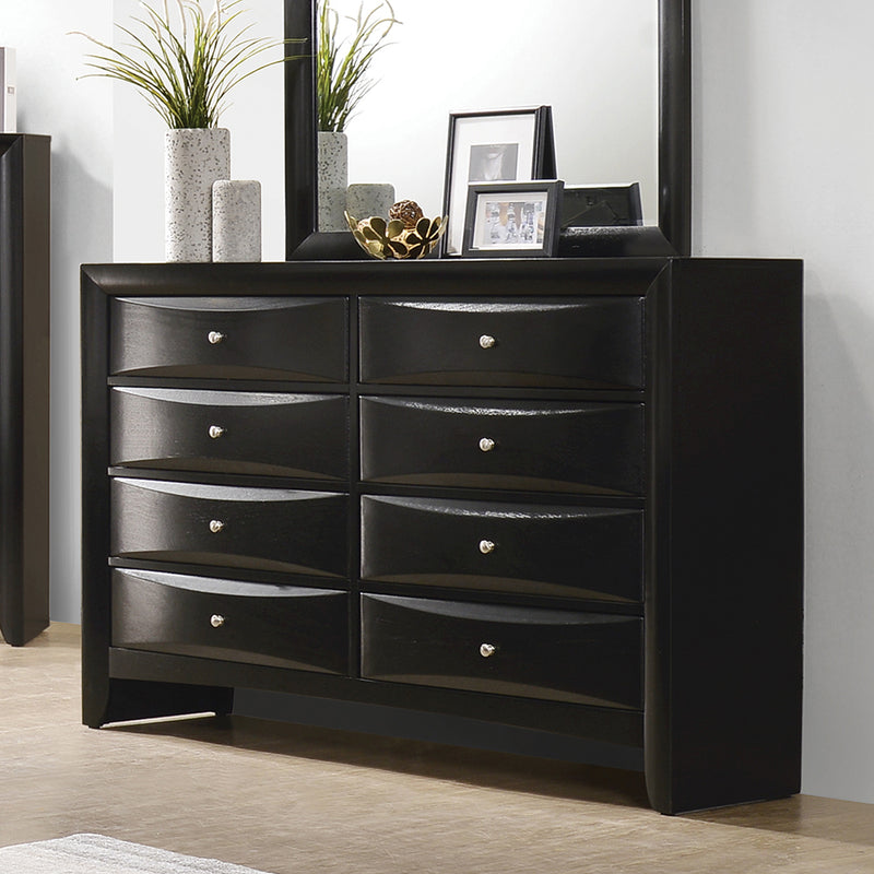 Briana Black Upholstered Panel Bedroom Set