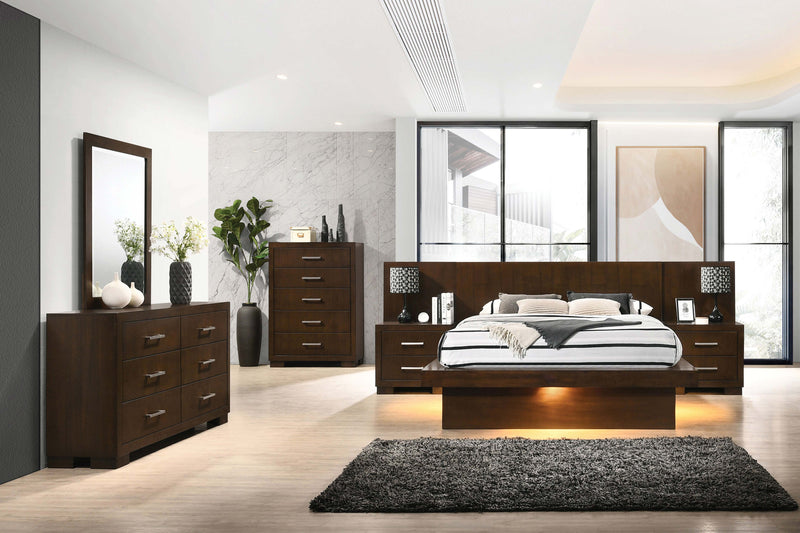 Jessica Cappuccino Platform Bedroom Set