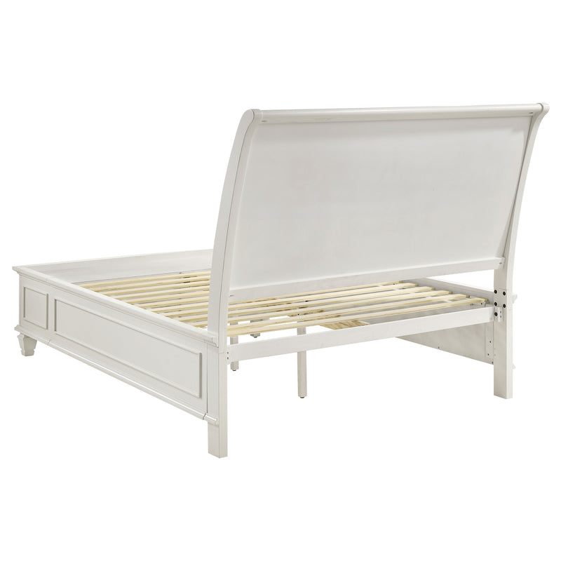 Sandy Beach White Storage Sleigh Bedroom Set