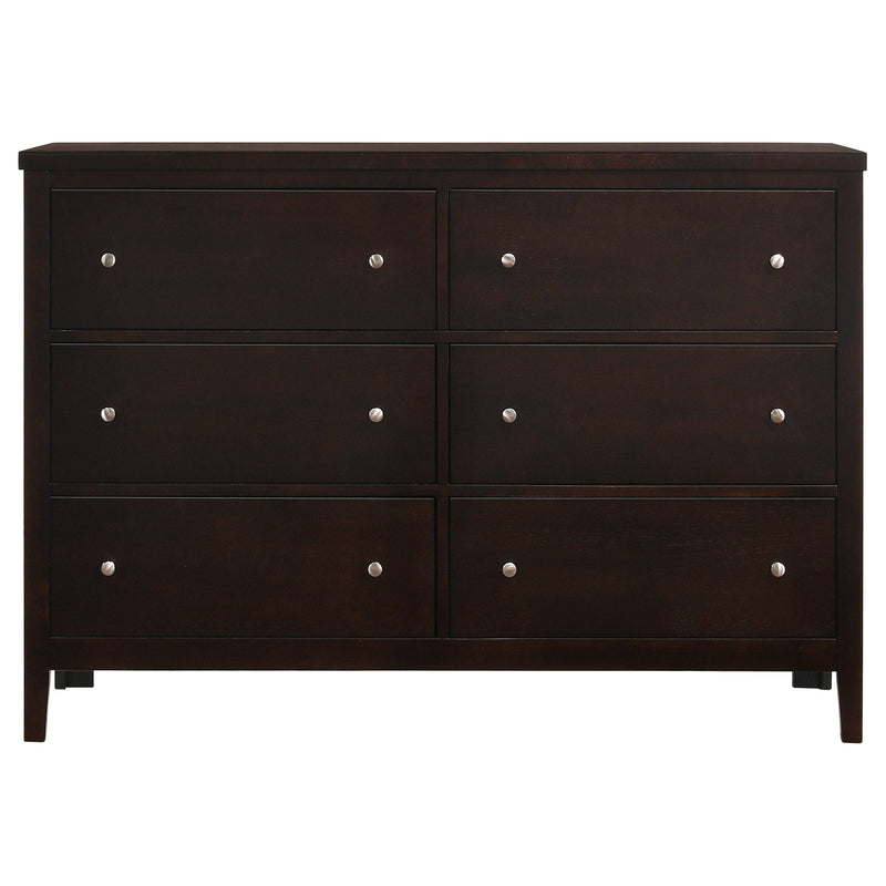 Carlton Cappuccino And Black Upholstered Panel Bedroom Set