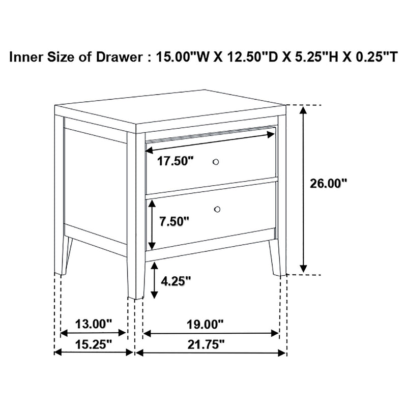 Carlton Cappuccino And Black Upholstered Panel Bedroom Set