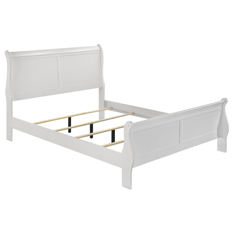 LOUIS PHILIPPE Louis Philippe 47-inch Eastern King Sleigh Panel Bed White 202441KE