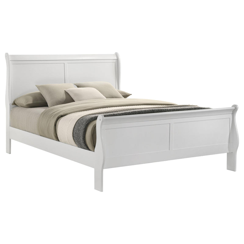 LOUIS PHILIPPE Louis Philippe 47-inch Eastern King Sleigh Panel Bed White 202441KE