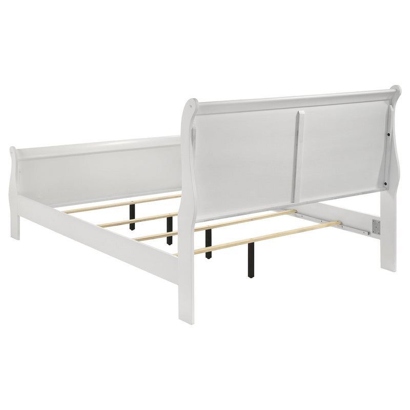 LOUIS PHILIPPE Louis Philippe 47-inch Eastern King Sleigh Panel Bed White 202441KE